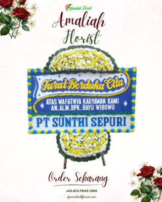 Papan Bunga Duka di Dendengan Luar